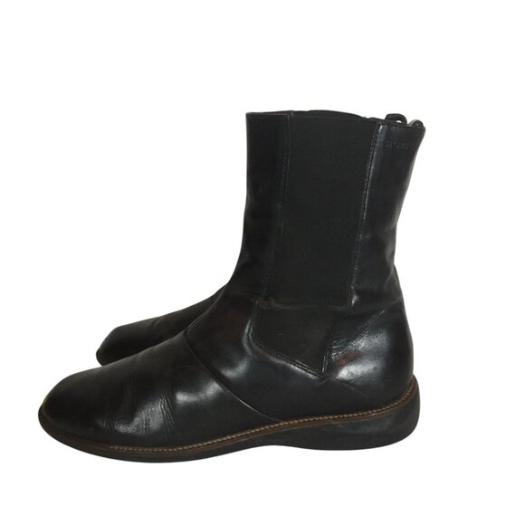 Stonefly Mens Black Leather Ankle Boots Size 8.5/42 Pull On - Picture 4 of 11